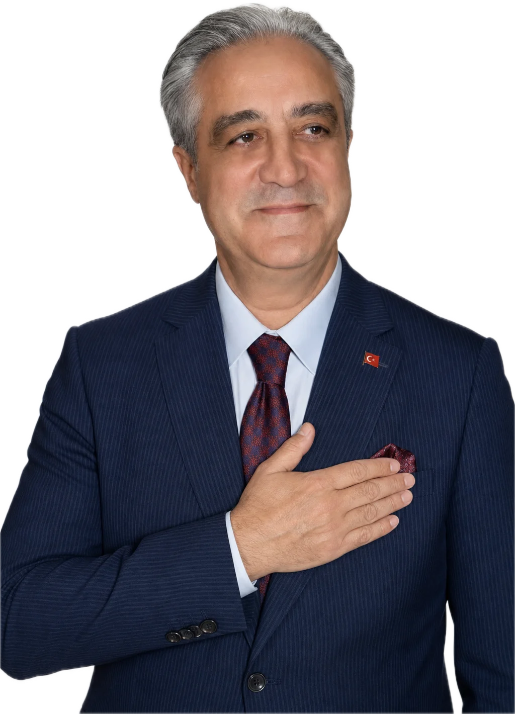 Hüsnü Yalçın, eli kalbinde